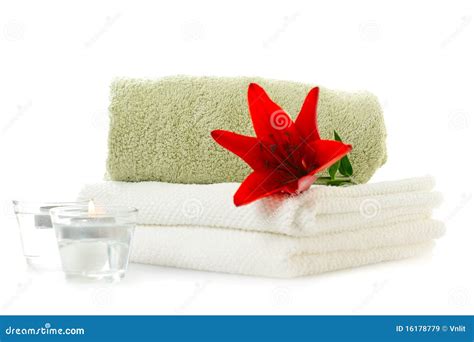 spa theme  red lily stock image image  life beauty