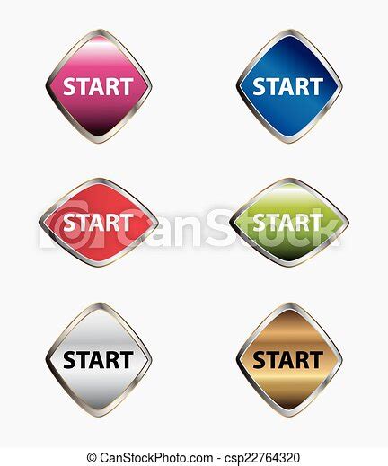 start button label canstock