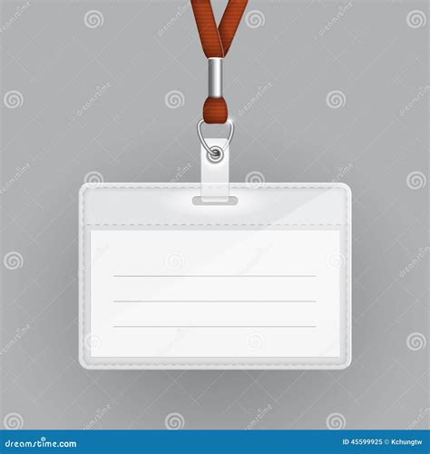 Blank Identification Card Badge Id Template Vector Illustration Hot