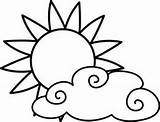 Cloudy Weather Pages Clipart Sun Colouring Coloring Clouds Partly Cloud Behind Clipartbest Clip Cartoon Use Presentations Websites Reports Powerpoint Projects sketch template