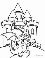 Coloring Castle Pages Fairy Dragon Kids Tale Princess Print Printable Tower Castles Sheet Medieval Drawing Simple Template Color Cool2bkids Disney sketch template