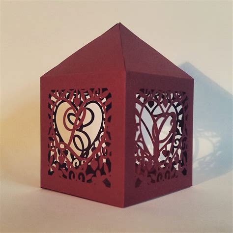 love paper lantern template cut   printable  etsy