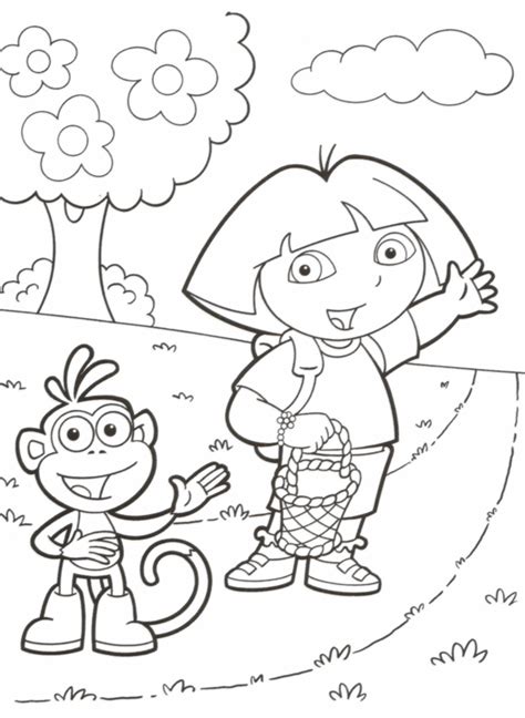 dora colouring pictures coloring pages  print