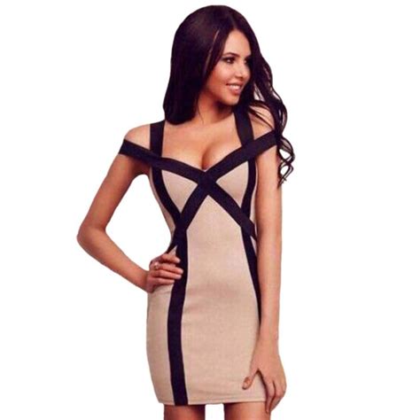 party night v neck club dress hollow out slim dresses sexy