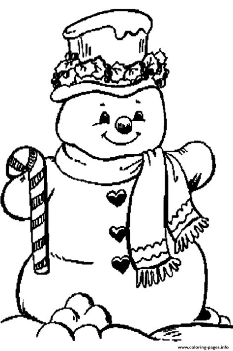 christmas snowman   printaf coloring page printable