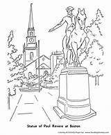 Memorial Coloring Revere Paul Pages Sheets Statue Kids Printable Holiday Boston Print Sketch Activity Honkingdonkey Worksheets Popular Formerly Observed Federal sketch template