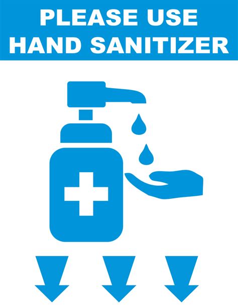 hand sanitizer sign large     foam mounting tape
