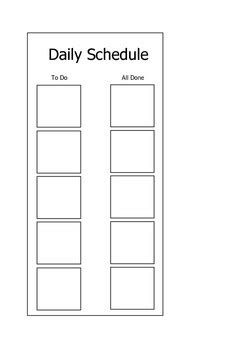 autism awareness visual schedule freebie tpt