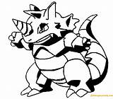 Rhydon Pokemon Pages Coloring Color Coloringpagesonly sketch template