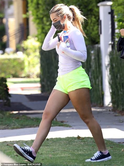 Addison Rae Showcases Her Dancer S Legs In Neon Shorts After A Pilates