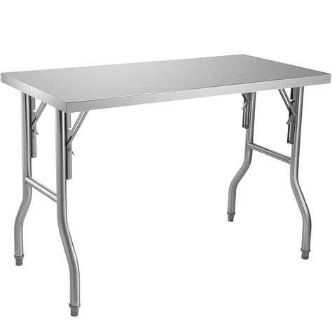 vevor commercial worktable workstation     folding commercial prep table heavy duty