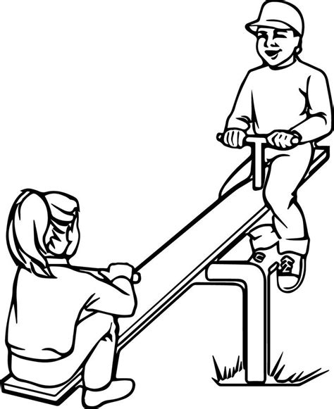 swing boy girl coloring page coloring pages  girls coloring pages