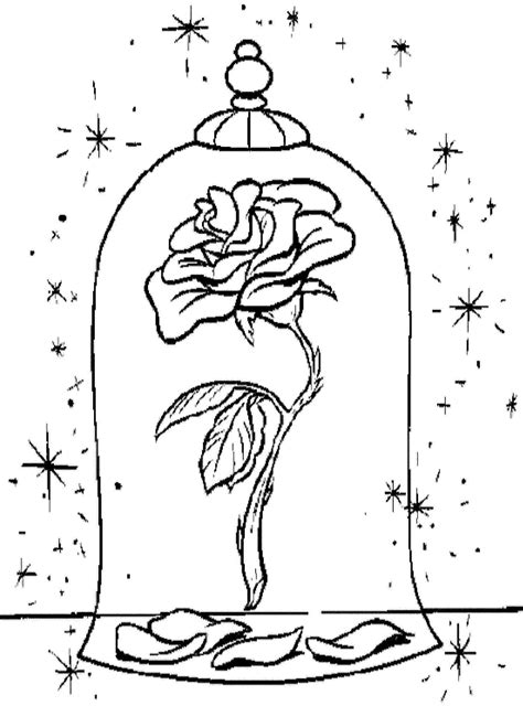 beauty   beast rose coloring pages coloring pages pinterest
