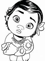 Coloring Pages Baby Moana Disney Printable Pdf Cute Princess Choose Board Drawing sketch template
