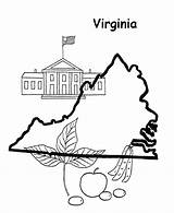 Virginia Coloring State Map Outline Pages Usa Printable States Printables Kids Va Go Print Next Back sketch template