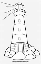 Lighthouse Drawing Clipart Outline Clip Rock Rocks Webstockreview sketch template