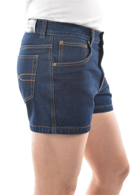 mens denim shorts non stretch 4 inch leg pure western