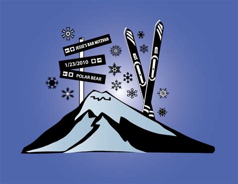 skiing logo deej design