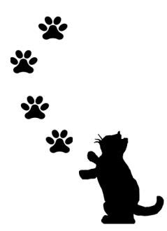 pictures  cat paw prints    clipartmag