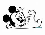 Coloring Pages Baby Mickey Babies Disney Disneyclips Sliding Printable sketch template
