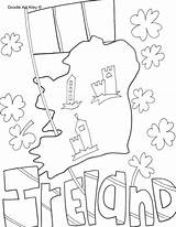 Ireland Coloring Pages Printable Country Getcolorings Color Getdrawings Alley Doodle Luck sketch template