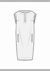 Technische Kleid Vorlage sketch template