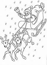 Santa Sleigh Christmas Drawing Coloring Pages Drawings Claus Printable Kids Print Merry Tree Templates Printables Draw Sheet Holiday sketch template