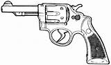 Revolver Inetres Pistol sketch template