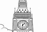 Ben Big Clock Pages Tower Coloring Netart London Color sketch template