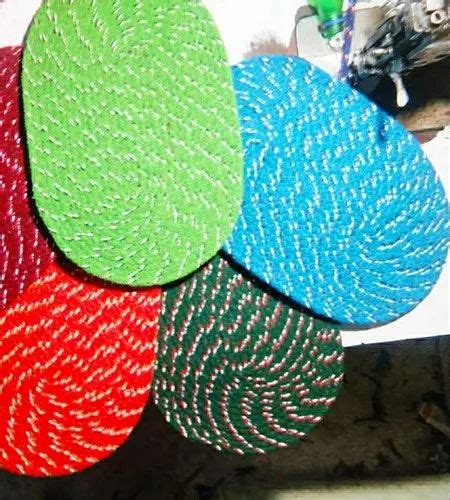 pkg multicolor designer cotton door mats shape semi circle size