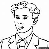 Robert Frost Coloring Thecolor Pages sketch template