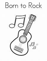 Coloring Rock Star Pages Printable Birthday sketch template