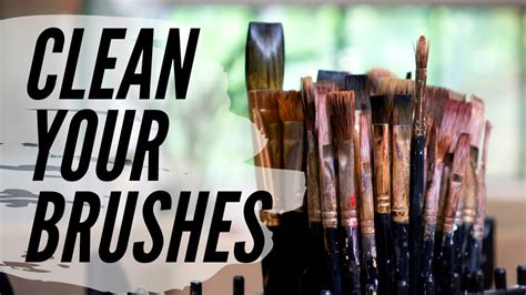 clean oil painting brushes    youtube