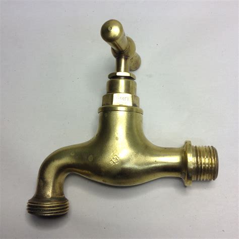 burnished brass garden tap