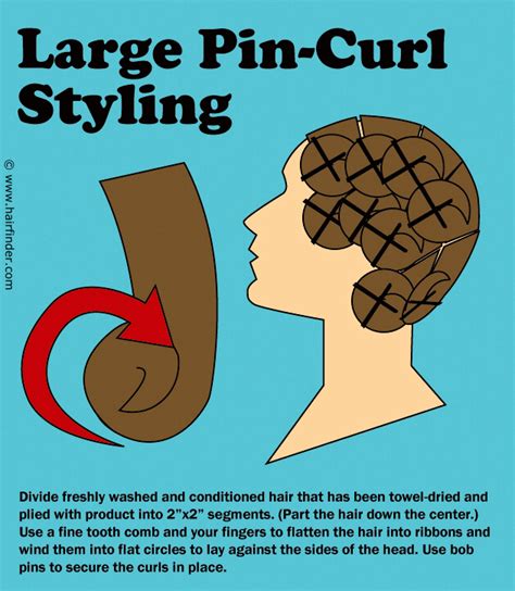 pin curl hair pin curls