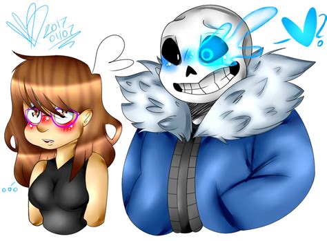 Sans And Fangirl V By Brokenheart Exp766 On Deviantart