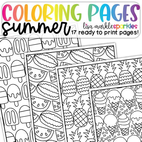 summer printable coloring pages  kids  adults lisa markle
