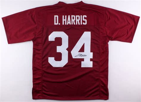 damien harris signed alabama crimson tide jersey jsa coa 2 time sec