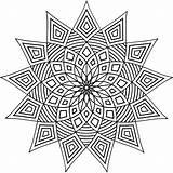 Coloring Geometric Pages Printable Kids Designs Patterns Shapes Colouring Geometry Pattern Color Print Mandala Simple Adult Cool Star Geometrische Da sketch template