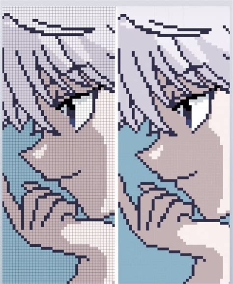 pixel art grid anime   anythinks