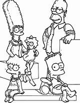 Simpsons Family Coloring Dressed Pages Wecoloringpage Cartoon sketch template