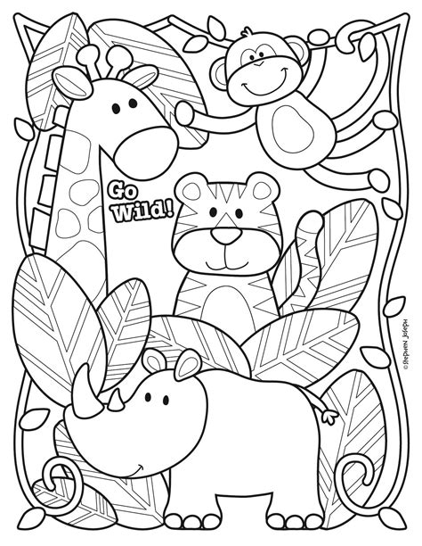 zoo coloring page printable   stephen joseph gifts zoo