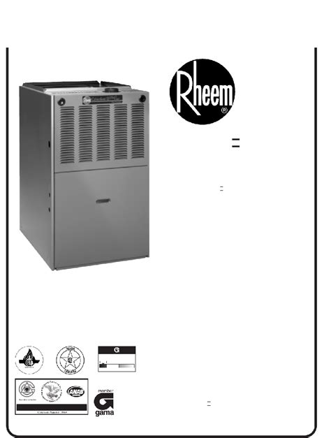 rheem criterion ii   lxe rgpl series furnace manual  viewdownload