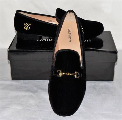 men luxury black velvet slipper loafer shoes etsy australia black loafers outfit loafers