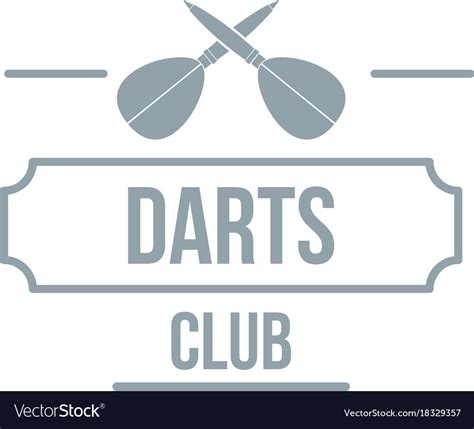 darts logo simple gray style royalty  vector image