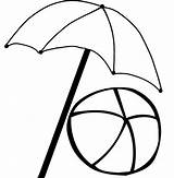 Umbrella Beach Coloring Cartoon Pages Sheet Clipart Ball Color Clip Umbrellas Parasol Kids Printable Cliparts Library Choose Board Clipartbest Getcolorings sketch template