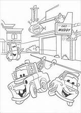 Coloring Cars Pages Mater Kids sketch template