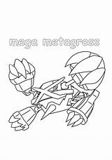 Metagross Pokemon Mega Coloring Pages Printable Categories sketch template