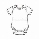 Tuta Neonata Bodysuit Neugeborener Pezzo Kleidung Einteiliger Icona Profilo Schizzo Babys sketch template