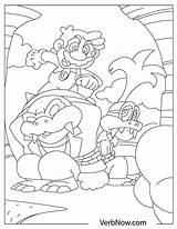 Coloring Verbnow Bowser Defeating Koopa sketch template